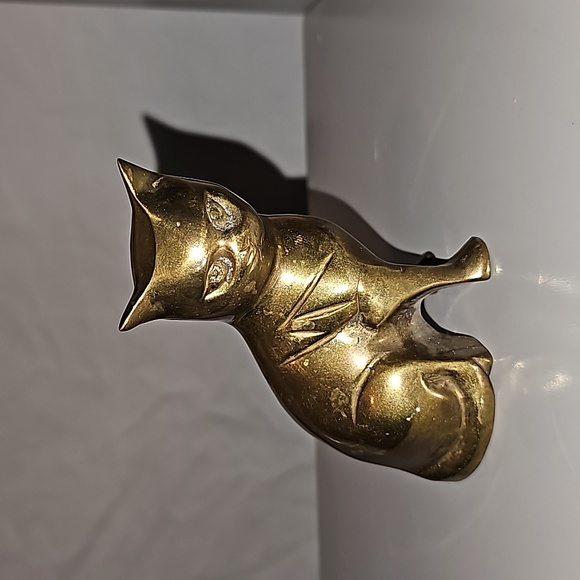 Solid Brass Cat - Picture 1 of 7